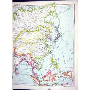   Map 1920 Philippine Borneo China Japan Asia Arabia Sumatra Home