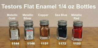 Testors Flat Enamel 1/4 oz Paint Bottles Mix & Match Variety  