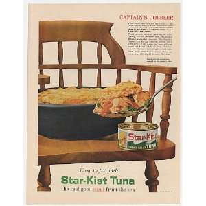  1961 Star Kist Tuna Captains Cobbler Recipe Chair Print 