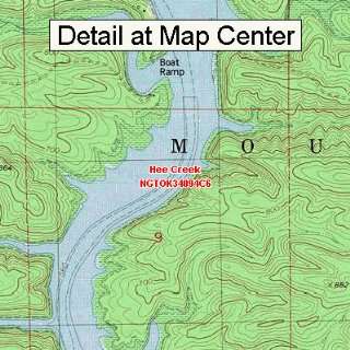  USGS Topographic Quadrangle Map   Hee Creek, Oklahoma 