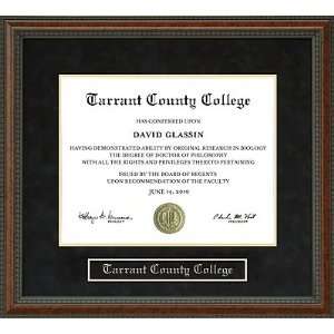  Tarrant County College Diploma Frame