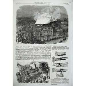  1857 Fire Camden Town Station Grassi Train Engine Celts 
