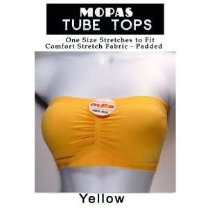  Tube Tops   Yellow   Stretch to fit 