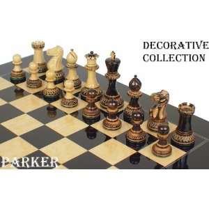   Staunton Chess Set in Burnt Boxwood & Boxwood 3.75 King Toys & Games