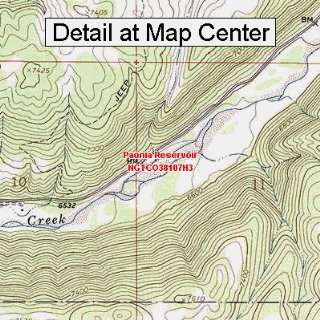  USGS Topographic Quadrangle Map   Paonia Reservoir 