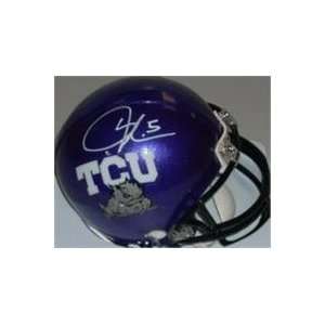   autographed Football Mini Helmet (TCU Horned Frogs) 