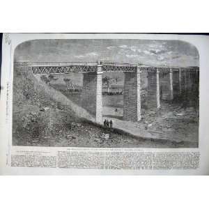   Viaduct Melbourne Ballarat Railway Train 1862