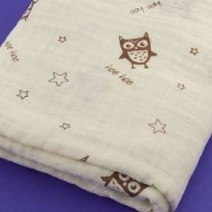  Bambino Land Muslin Organic Blanket Night Owls   1 Pack 