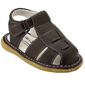  Squeak Baby Toddler Little Boys Brown Fisherman Sandals Shoes 3 12