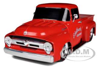 1956 FORD F 100 RED PICKUP TRUCK EDELBROCK 1/24 M2 MACHINES 40200 29TR 