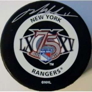 Signed Mark Messier Hockey Puck   75th ann STEINER   Autographed NHL 