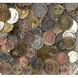   World Foreign Coins and 100 Different Mint Banknotes 