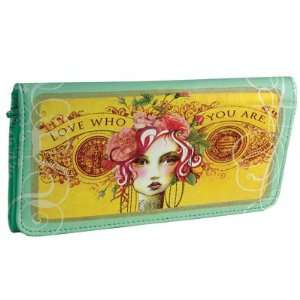  Papaya Art Rose Tri fold Designer Wallet