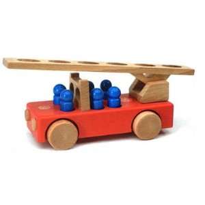  Keller Large Wooden Red Fire Engine Truck, made in 