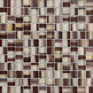  New Trend Art Brown   1x1 Bown & Yellow Glass Mosaic 