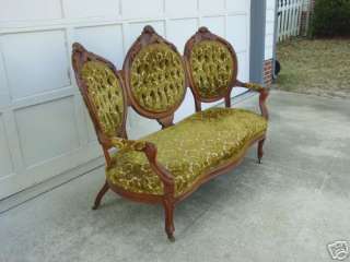 Fine Victorian Renaissance Triple Back Sofa Ca.1870  