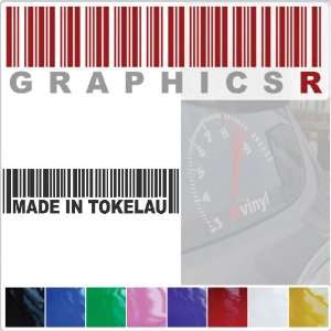 Sticker Decal Graphic   Barcode UPC Pride Patriot Made In Tokelau A524 
