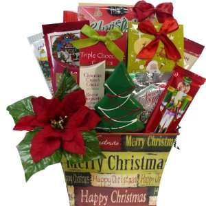 Very Merry Christmas Gift Basket of Holiday Treats  