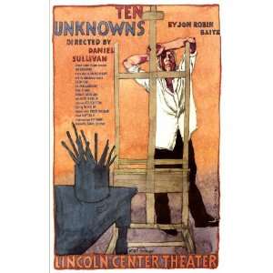    Ten Unknows Poster Broadway Theater Play 27x40