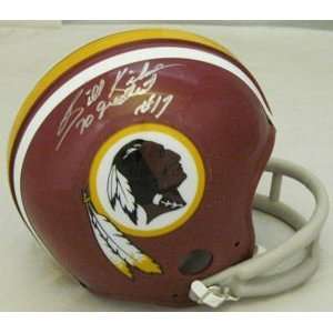  NEW Billy Kilmer SIGNED Redskins 2Bar Reto Mini Helmet 