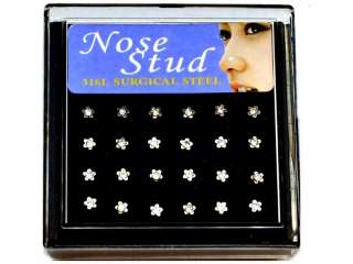 Wholesale Lot Body Jewelry Piercing 24pcs 316L Surgical Steel Nose 