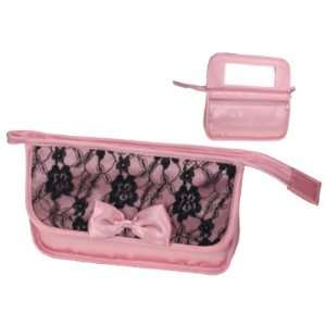  Travel/Cosmetic Bag of 2 Compartments with Mirror Beauty