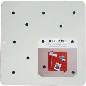  Square Dot 12 in Magnetic Bulletin Board   White Office 