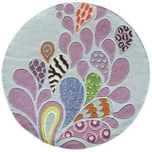  Hipster Paisley Explosion Round Rug
