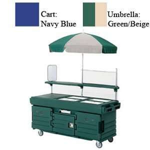  KVC856U Vending Cart with 6 Pan Wells and Umbrella