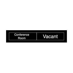 EN303BK   Engraved, Conference Room In Use/Vacant, 2 X 10, Black, 2 