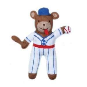  Zubels Baseball Bear Bob 12 inch Hand Knit Doll Toys 