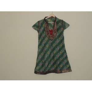  Green Bandhini Ladies Kurta Top 