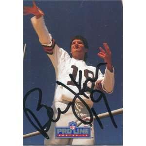  Bernie Kosar Autographed/Signed 1991 Pro Line Card Sports 