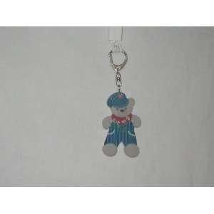   , Blue and Red Lionel Train Conductor Bear Key Ring 