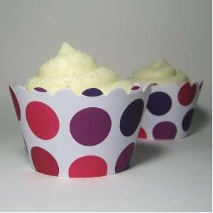   and Purple Jumbo Dots Cupcake Wrappers (set of 20) 
