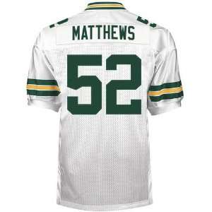  Kids Green Bay Packers 52# Matthews White Jerseys 