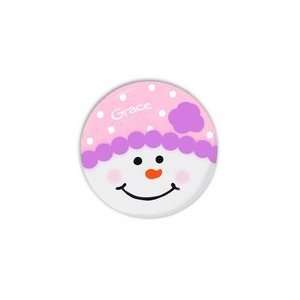  Pink Snow Face Personalized Melamine Plate Kitchen 
