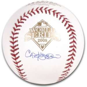 Carlos Pena Autographed Baseball  Details 2008 World Series Baseball