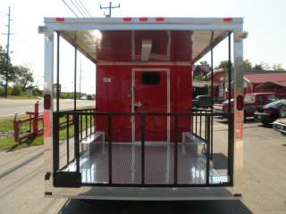 NEW 8.5 x 20 RED BBQ EVENT FOOD CATERING ENCLOSED CONCESSION TRAILER 