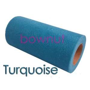  Turquoise   6x25y Glitter Tulle Roll or Spool Arts 