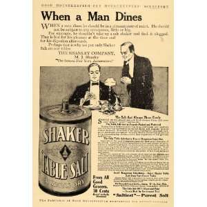  1909 Ad Shanley Table Salt Dining Restaurateur Waiter 