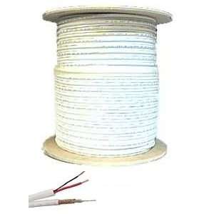    Video and Power Coax Cable, SIAMESE 1000 WHT