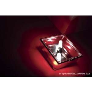 com Box Halogen Wall or Ceiling Light   Square Finish Red, Bulb type 