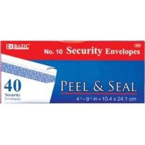  BAZIC #10 Peel & Seal Security Envelope (40/Pack 