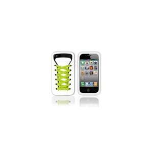  Apple iPhone 4 GSM Sporty Shoes Style Silicone Case (White 