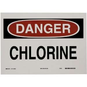   Hazardous Materials Sign, Header Danger, Legend Chlorine 