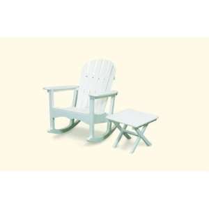  Beachfront ADRK Adirondack Rocking Chair  White Patio 
