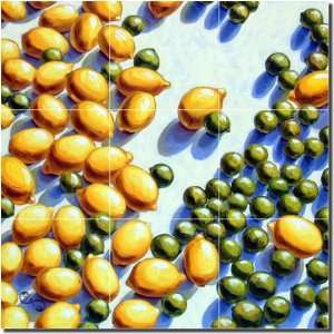 Key Limes and Lemons by Beaman Cole   Artwork On Tile Ceramic Mural 