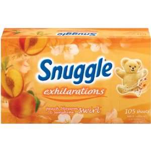 Snuggle Exhilarations Peach Sunshine Swirl Orange Dryer Sheets, 105 