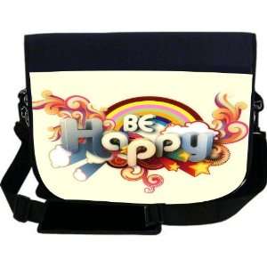 Be Happy 3d Design NEOPRENE Laptop Sleeve Bag Messenger Bag   Laptop 